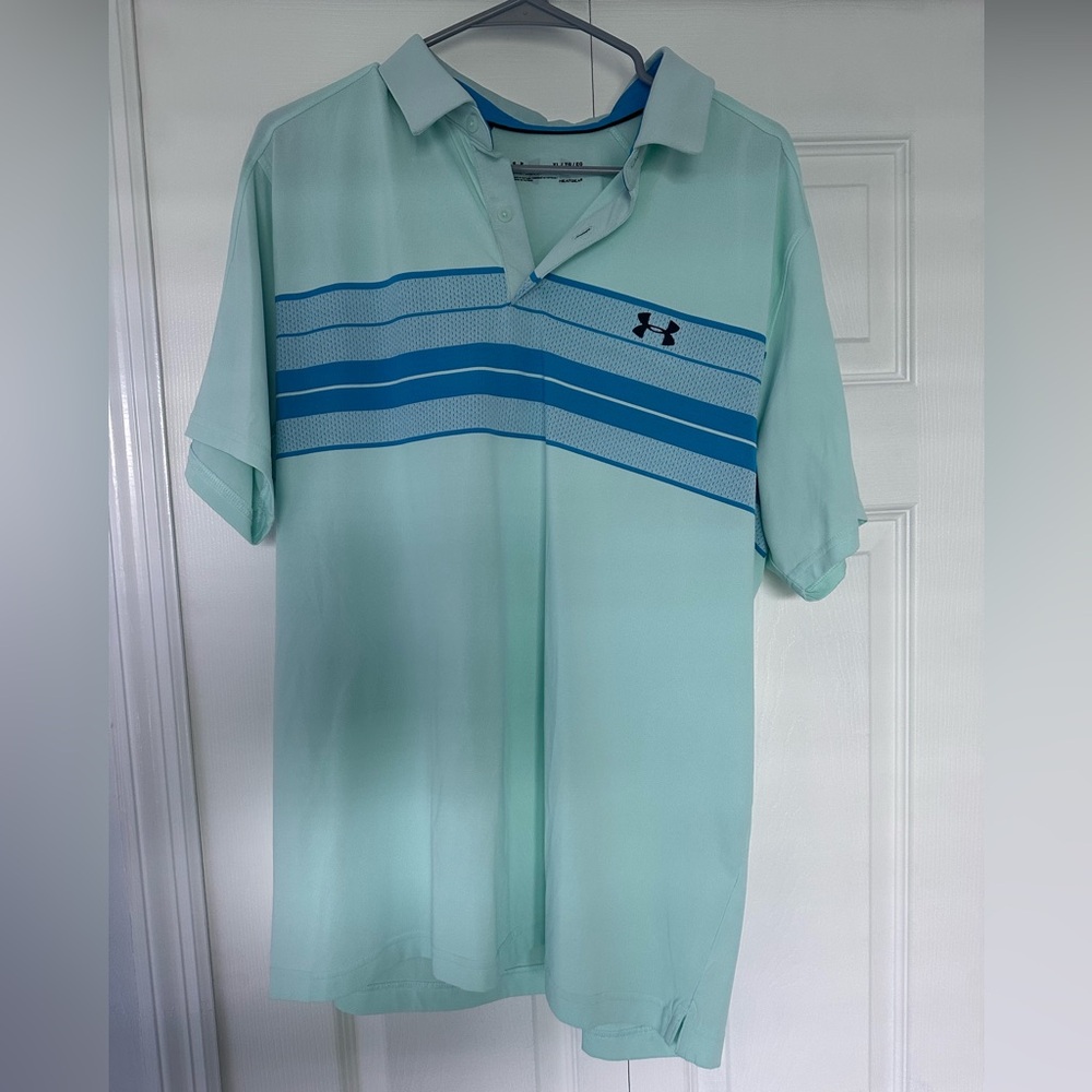Under Armour Teal/ Green Men’s Polo XL